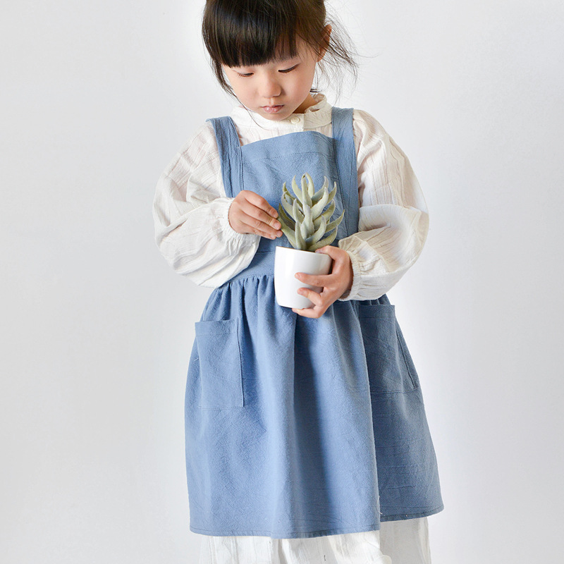Kids Cotton Apron Dress Parent - Kids Outdoor Kitchen Accessories ulasan dan harga