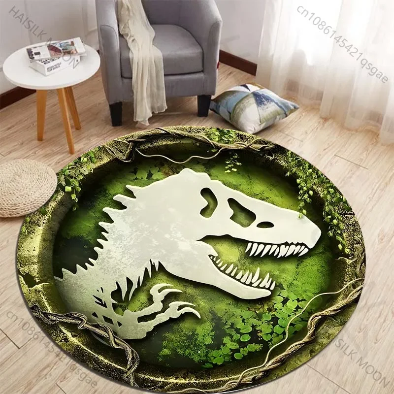HD 3D Dinosaur Print Round Rug - Kids Outdoor Area ulasan dan harga