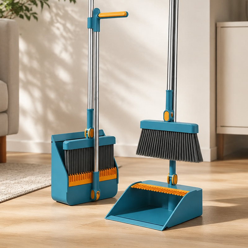 Long Handle Broom & Dustpan Se - Kids Outdoor Broom ulasan dan harga