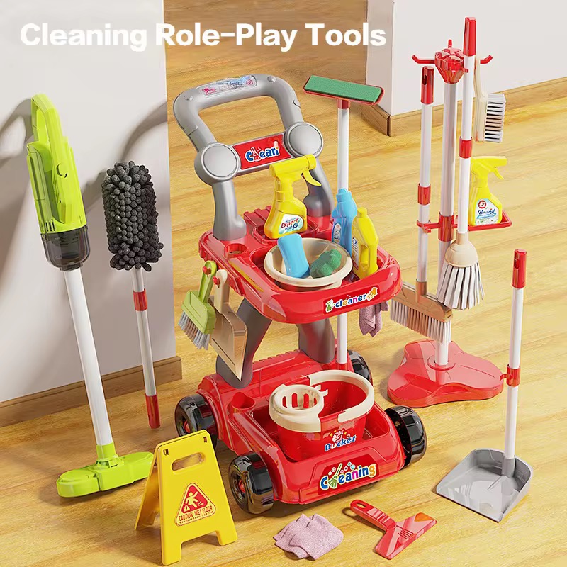 Pretend Play Toys Children Sim - Kids Outdoor Broom ulasan dan harga