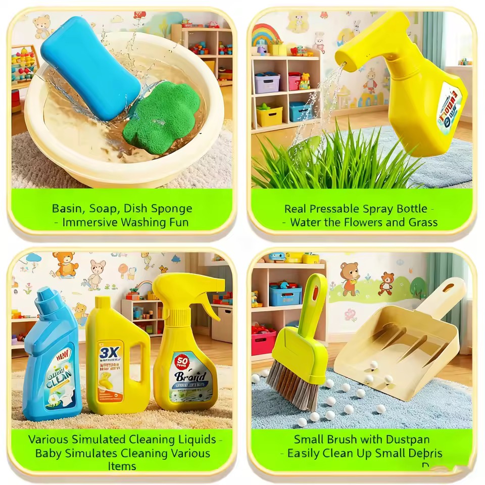 Pretend Play Toys Children Sim - Kids Outdoor Broom ulasan dan harga
