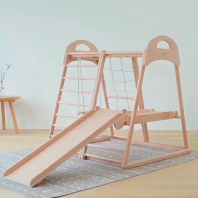 for Kids Montessori Wooden Kin - Kids Outdoor Climbing Frame ulasan dan harga