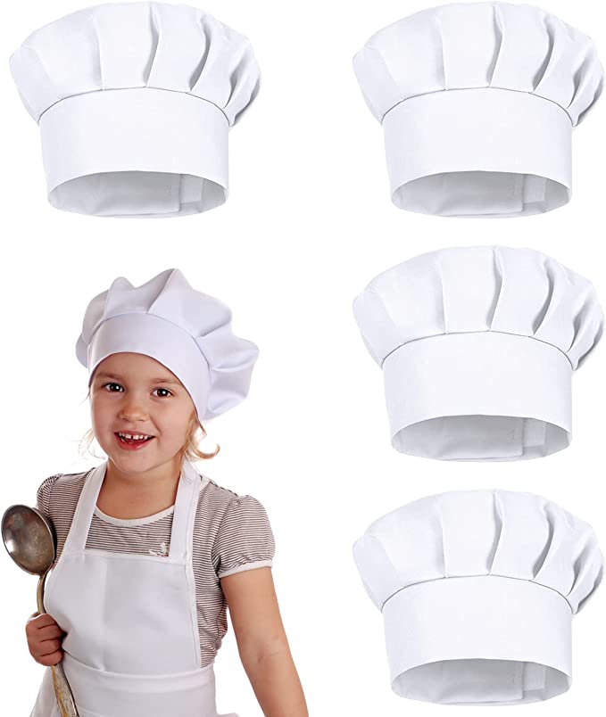4PCS White Party Cap Hat Costu - Kids Outdoor Kitchen Accessories ulasan dan harga