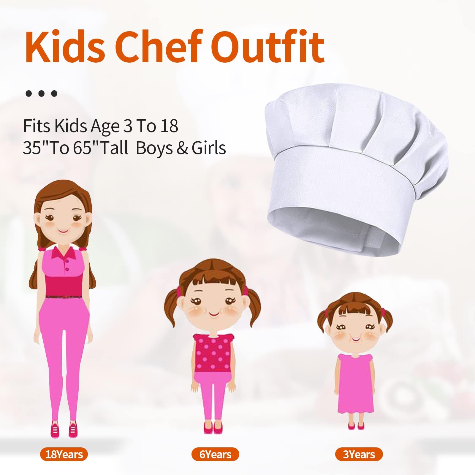 4PCS White Party Cap Hat Costu - Kids Outdoor Kitchen Accessories ulasan dan harga